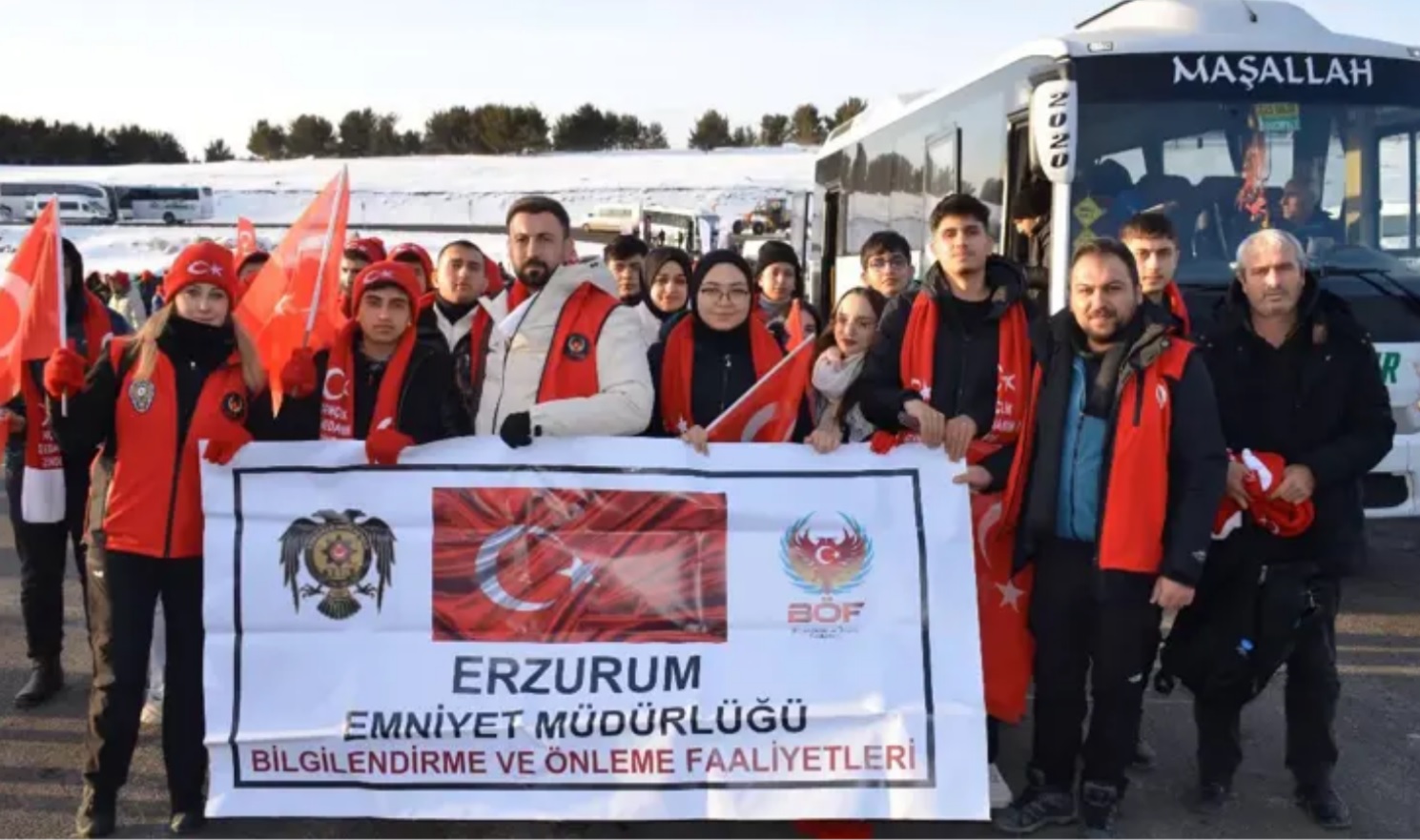 POLİS BİN 750 GENCİ SARIKAMIŞ ŞEHİTLERİNİ ANMA ETKİNLİĞİNE GÖTÜRDÜ